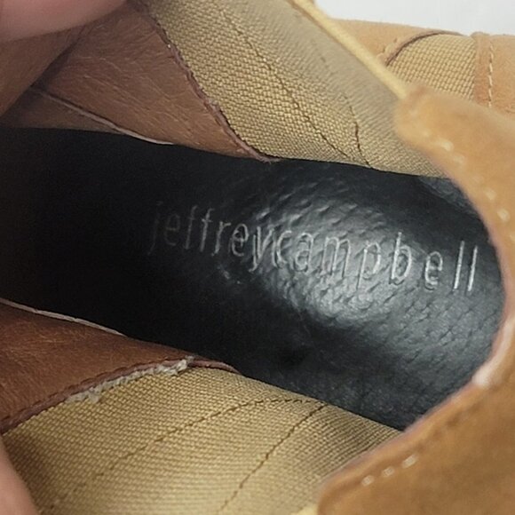 JEFFREY Campbell Suede Ankle Bootie Pointed Toe Camel Color - Picture 11 of 15